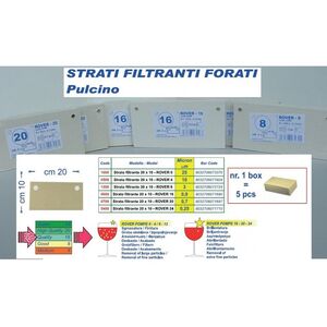 Borszűrőlap ROVER 04 20x10 PULCINO 5 db/cs.