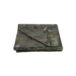 Ponyva terepmint&aacute;s PE 6 x 10 m lefűzőlyukkal 80g/m2 v&iacute;z &eacute;s UV &aacute;ll&oacute; ST