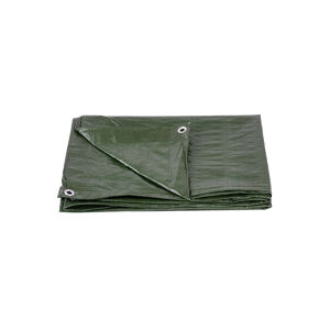 Ponyva Z&ouml;ld PE 5 x 6m lefűzőlyukkal 65g/m2 ST