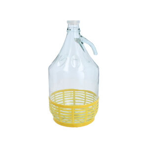 Demizson D&aacute;ma 5 L műa. kosaras + műa. kupak, foganty&uacute;s CH