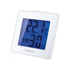 Hőm&eacute;rő p&aacute;ratartalom-m&eacute;rő, &oacute;r&aacute;val SWS-1500W feh&eacute;r Sencor
