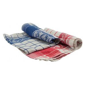 Konyharuha 50x70 cm vir&aacute;gos k&eacute;k-piros