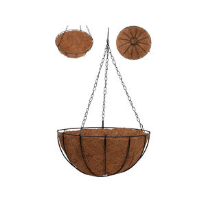 F&uuml;ggőkos&aacute;r k&oacute;kusz ac&eacute;l tart&oacute;+l&aacute;n LC-CocoB-24, 35 x 35 x 17 cm,