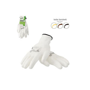 Kerti kesztyű poliuret&aacute;n poli&eacute;szter 10 feh&eacute;r CH