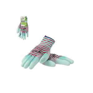 Kerti kesztyű poliuret&aacute;n poli&eacute;szter  9 zebra cs&iacute;kos CH