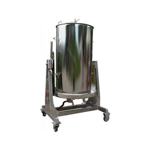 Szőlőpr&eacute;s v&iacute;znyom&aacute;sos 250L INOX + INOX alv&aacute;z 3 bar