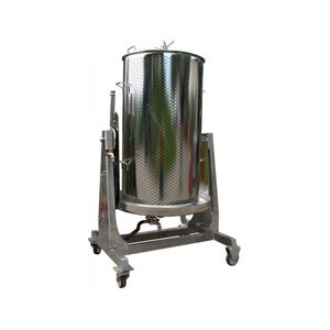 Szőlőpr&eacute;s v&iacute;znyom&aacute;sos 250L INOX + INOX alv&aacute;z 3 bar  PLUS