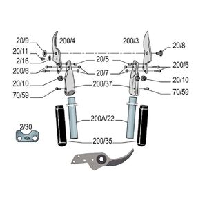 Ellenpenge FELCO 200 egyenes &eacute;lű