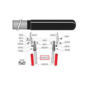 Kar p&aacute;r alum&iacute;nium FELCO 200A, 210A - 42 cm