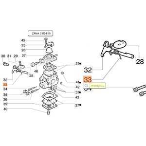 Rug&oacute; a karbur&aacute;tor tengelyen ZAMA - 730,735,740