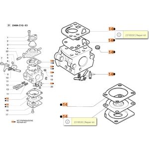 Karbur&aacute;tor jav&iacute;t&oacute; k&eacute;szlet 750, MTL 40, 51