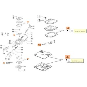 Karbur&aacute;tor jav&iacute;t&oacute; k&eacute;szlet  970,980, 985 HD,GS 720, GS 820, MTL 85R