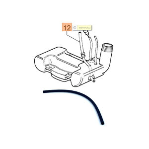 &Uuml;zemanyagcső fekete 215mm, BC 380-420-430,Sparta 37 - 441 - 4161271, 61200093