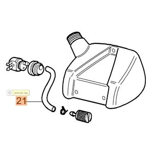 Benzincső fekete Sparta 25,250 - 12 cm - szűrő ezen 3073019