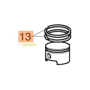 Dugatty&uacute; gyűrű 45 mm - 753, 755, BCH 500, GS 520 - 006000015 - oldalt stiftelt