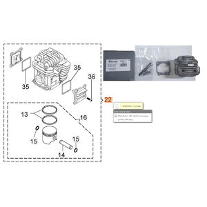 Henger komplett 45 mm - 952, GS 520 - 50082012