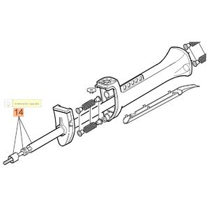 Meghajt&oacute; cső &uuml;res alu 746, 750, 753, 755, BC 530, 550 - 61400187, 61400206