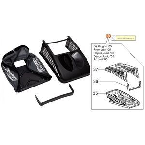 Fűgyűjtő kos&aacute;r komplett  G44PB,G48PBX,G53PBX + alverzi&oacute;k