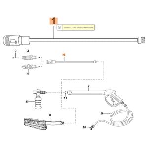 Sz&oacute;r&oacute;cső mos&oacute;hoz f&eacute;m PW 120-121-135-136-145 - CH33011042