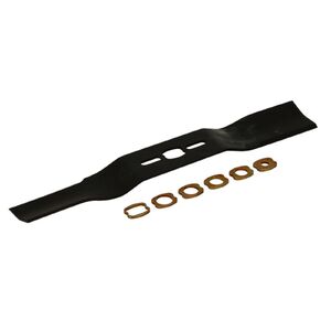 Fűnyíró kés  430mm, univerzális hajlított, betétgyűrűvel utángyártott