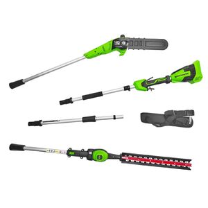 Magass&aacute;gi &aacute;gv&aacute;g&oacute; &eacute;s s&ouml;v&eacute;nyv&aacute;g&oacute; akkumul&aacute;toros Greenworks GD40PSH akku &eacute;s t&ouml;ltő n&eacute;lk&uuml;l