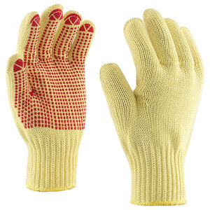 Négyszálas kötött Kevlar® kesztyű, PVC pontozással > Méret: 11